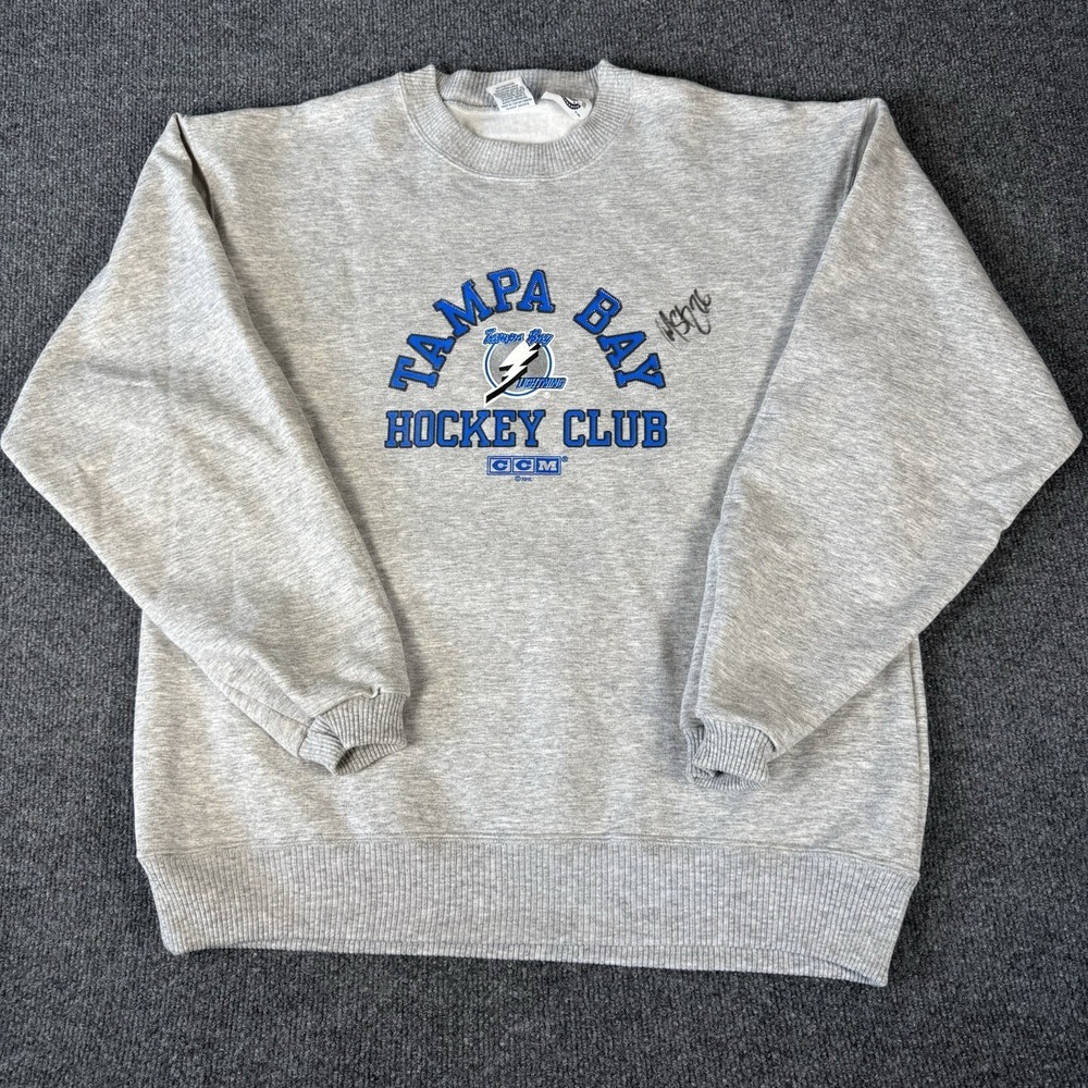 Vintage Tampa Bay Lightning Sweater Signed by Martin St Louis